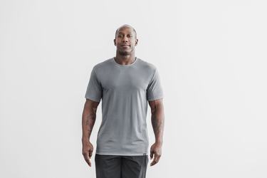 Nobull Lightweight Men's T Shirts Dark Grey | Australia (PZ8209)